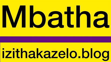 Mbatha Clan Names .